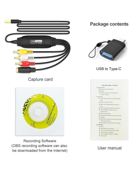 Tarjeta de Captura de Video ShuoArmor VAC-003 1080P USB 2.0 Tarjeta de Captura de Video ShuoArmor VAC-003 1080P USB 2.0