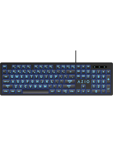 Teclado USB Azio KB512 con Retroiluminación 3 Colores Teclado USB Azio KB512 con Retroiluminación 3 Colores