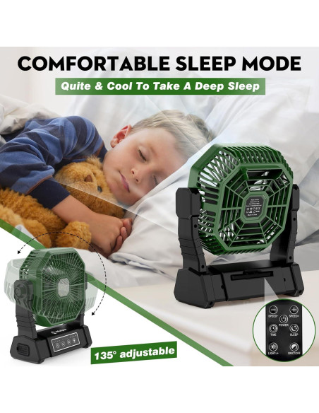 Ventilador de Camping Recargable 20000mAh Multper con Linterna LED Ventilador de Camping Recargable 20000mAh Multper con Linterna LED