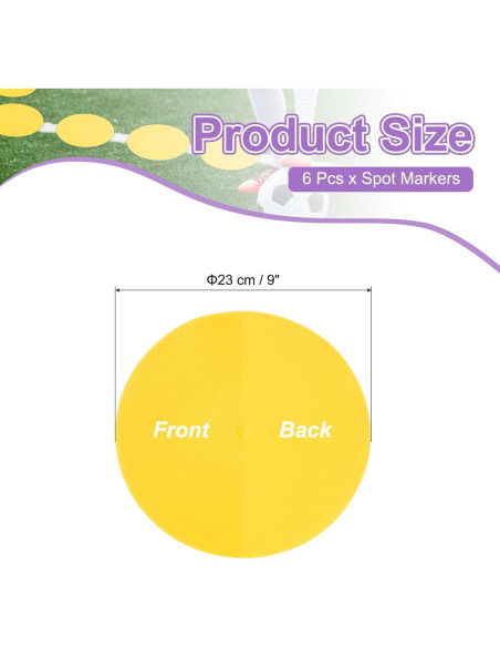 Marcadores de Punto Antideslizantes PATIKIL 23 cm Amarillo - 6 Pcs Marcadores de Punto Antideslizantes PATIKIL 23 cm Amarillo - 6 Pcs