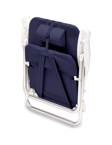 Silla de Playa Plegable Oniva Mónaco Azul Marino 6 Posiciones