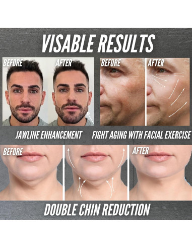 Chicle Duro JawTone para Fitness Facial y Mandíbula Menta 40 Unidades