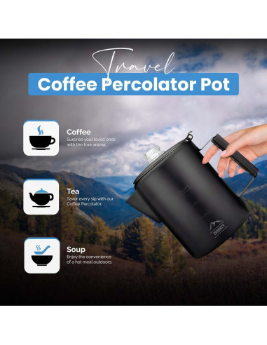 Cafetera Percoladora Toughty Yosemite 9 Tazas Acero Inoxidable