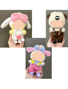 Conjunto de Ropa para Muñecas 17cm Lububu - Oveja Marrón y Conejos 2