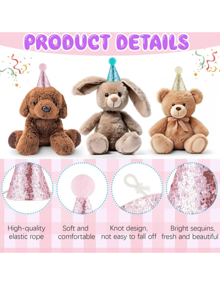 Soulchen 7 Mini Sombreros de Fiesta para Muñecas 8 cm Coloridos Soulchen 7 Mini Sombreros de Fiesta para Muñecas 8 cm Coloridos