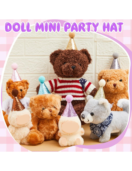 Soulchen 7 Mini Sombreros de Fiesta para Muñecas 8 cm Coloridos Soulchen 7 Mini Sombreros de Fiesta para Muñecas 8 cm Coloridos