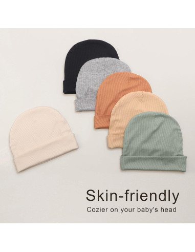 Set de 6 Gorras Beanie DRESHOW para Bebés 0-24 Meses
