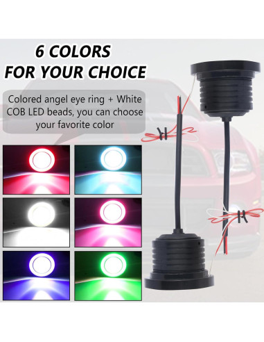 Conjunto de Luces de Niebla LED IHOTDER Ojo de Ángel Verde