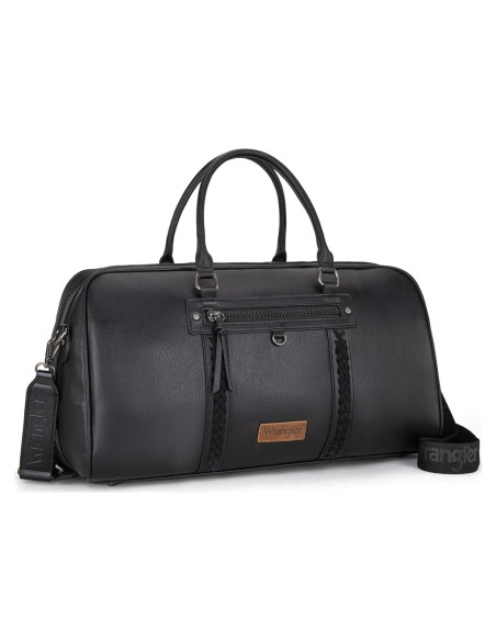 Bolsa de viaje Duffel Wrangler para mujeres - Cuero vegano negro Bolsa de viaje Duffel Wrangler para mujeres - Cuero vegano negro