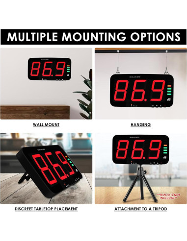Medidor de Decibelios Landtek con Pantalla LCD 33 cm y Sensor 5 m