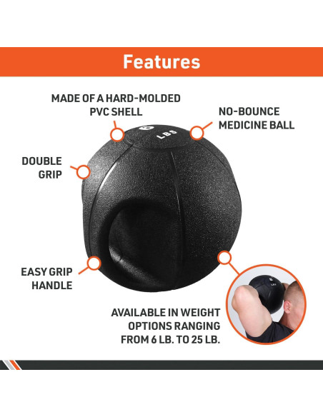 Balón Medicinal Doble Agarre Body Sport 4.54 kg - Fitness Balón Medicinal Doble Agarre Body Sport 4.54 kg - Fitness
