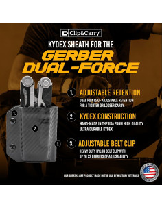 Funda Kydex Clip & Carry para Multiherramienta Gerber Dual-Force 2