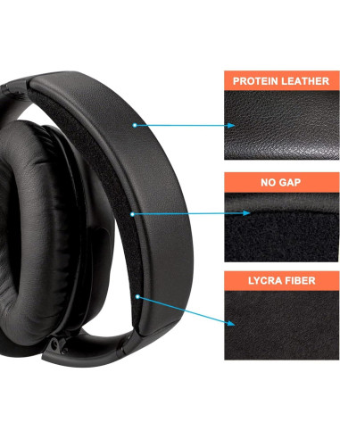 Funda de diadema SOULWIT para auriculares Bose QC35 II - Negro