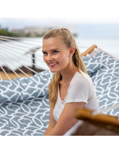 Hamaca Portátil SUNCREAT para Exterior, Soporta 204 kg, Patrón Gris 2