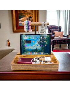 Soporte para Auriculares Doble de Madera Acacia WRIGHTMART 2