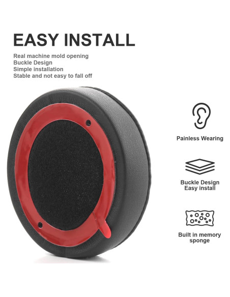 Almohadillas de Reemplazo para Auriculares Beats Solo 4 - Negro Almohadillas de Reemplazo para Auriculares Beats Solo 4 - Negro