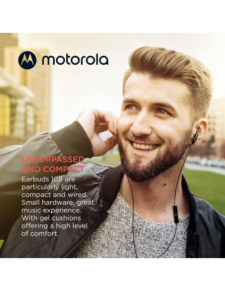 Auriculares Intrauditivos Motorola MOTO 105 con Micrófono Auriculares Intrauditivos Motorola MOTO 105 con Micrófono