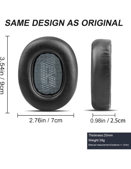 Almohadillas de Reemplazo JBL Live 650/660BTNC - Espuma de Memoria Almohadillas de Reemplazo JBL Live 650/660BTNC - Espuma de Memoria