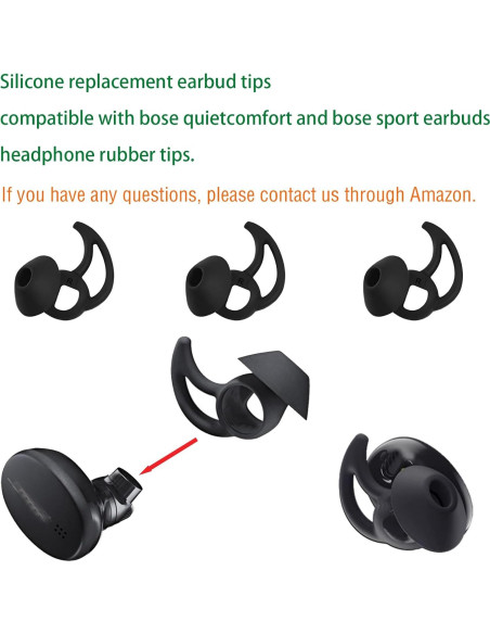 Consejos de Silicona para Auriculares Bose QuietComfort - 3 Pares Consejos de Silicona para Auriculares Bose QuietComfort - 3 Pares