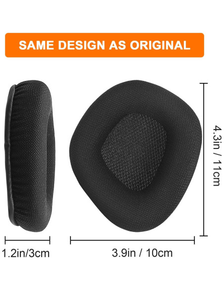 Almohadillas de Repuesto Corsair Void PRO RGB Gevo - Malla Negra Almohadillas de Repuesto Corsair Void PRO RGB Gevo - Malla Negra