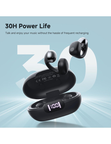 Auriculares Bluetooth 5.4 CXK EP03, 30h, diseño abierto, negro Auriculares Bluetooth 5.4 CXK EP03, 30h, diseño abierto, negro