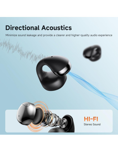 Auriculares Bluetooth 5.4 CXK EP03, 30h, diseño abierto, negro