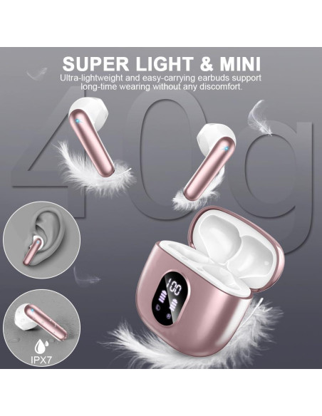 Auriculares Inalámbricos Bluetooth 5.3 Drsaec J55 IP7 50H Auriculares Inalámbricos Bluetooth 5.3 Drsaec J55 IP7 50H