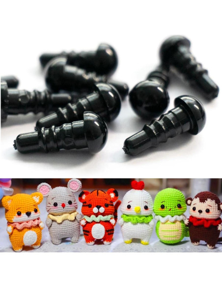 Ojos de Seguridad Tiazey 5mm Negros para Amigurumi y Manualidades Ojos de Seguridad Tiazey 5mm Negros para Amigurumi y Manualidades