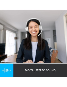 Auriculares Logitech H390 con Cable USB-A, Estéreo, Blanco 2