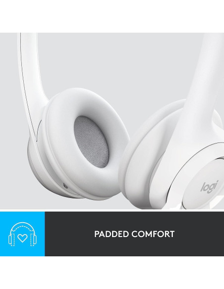 Auriculares Logitech H390 con Cable USB-A, Estéreo, Blanco Auriculares Logitech H390 con Cable USB-A, Estéreo, Blanco