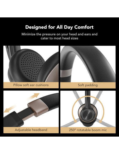 Auricular Bluetooth Nuroum HP30 con Cancelación de Ruido Auricular Bluetooth Nuroum HP30 con Cancelación de Ruido