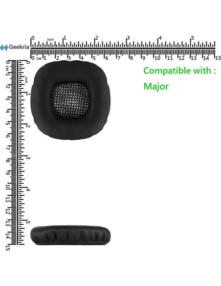 Almohadillas de Reemplazo Geekria para Auriculares Marshall Major II - Negro Almohadillas de Reemplazo Geekria para Auriculares Marshall Major II - Negro
