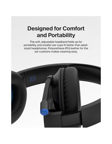 Auriculares con cable Belkin SoundForm Inspire para niños - Negro
