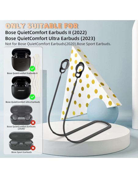 Correa Antipérdida WOFRO para Bose QuietComfort Earbuds II - Negro Correa Antipérdida WOFRO para Bose QuietComfort Earbuds II - Negro