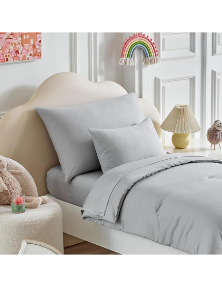 Juego de Ropa de Cama Uozzi Bedding 5 Piezas Niños Pequeños Gris Juego de Ropa de Cama Uozzi Bedding 5 Piezas Niños Pequeños Gris