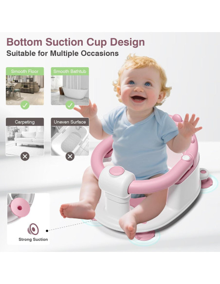 Asiento de Baño Antideslizante para Bebés YT-8810 - Rosa Asiento de Baño Antideslizante para Bebés YT-8810 - Rosa