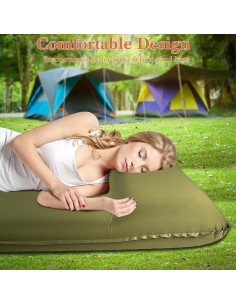 Almohadilla de dormir ABTOHE 3.1" viscoelástica para camping 2