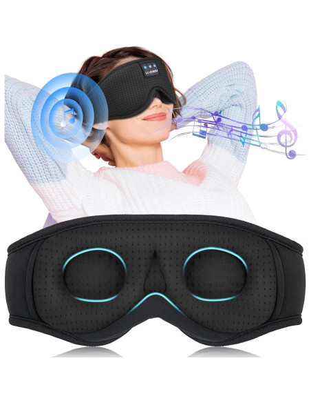 Máscara de Sueño Bluetooth LC-dolida 3D con Auriculares Máscara de Sueño Bluetooth LC-dolida 3D con Auriculares