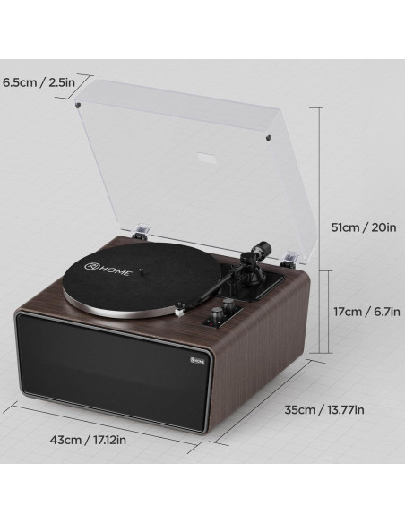 Tocadiscos Bluetooth XJ-HOME con Altavoces y Cartucho AT-3600L Tocadiscos Bluetooth XJ-HOME con Altavoces y Cartucho AT-3600L