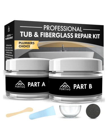 Kit de Reparación de Baños FORTIVO - Porcelana y Fibra de Vidrio