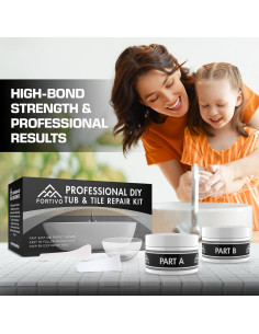 Kit de Reparación de Baños FORTIVO - Porcelana y Fibra de Vidrio 2