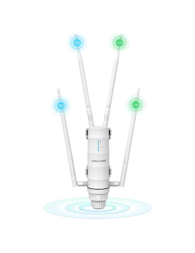 Extensor de WiFi Exterior WAVLINK AC1200 Doble Banda IP65