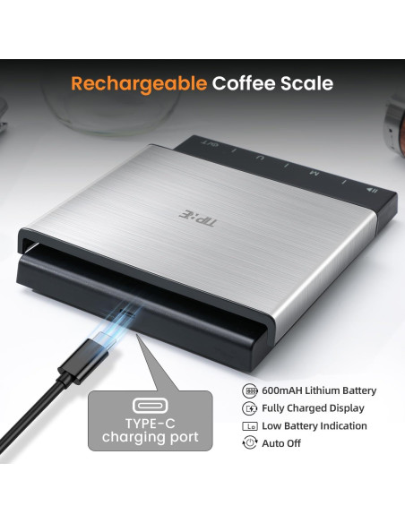 Báscula de café TIPRE CS03 con temporizador y pantalla LED Báscula de café TIPRE CS03 con temporizador y pantalla LED
