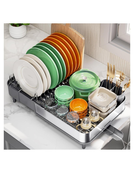 Escurridor de Platos Expandible Urackify Acero Inoxidable 304 Escurridor de Platos Expandible Urackify Acero Inoxidable 304