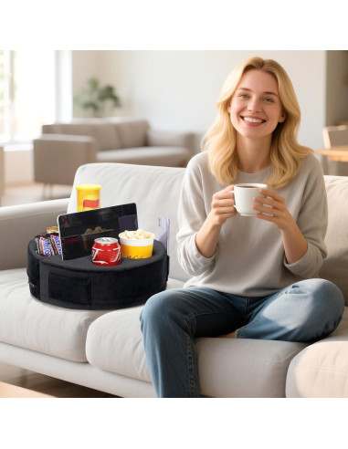 Soporte para taza y tabletas INNOSTAGE 2 en 1 Negro