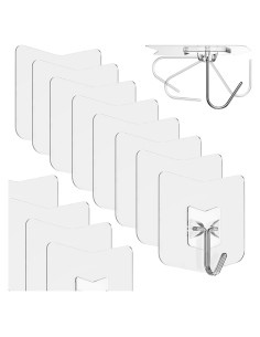 Ganchos Adhesivos de Alta Resistencia Nabreeli 12 Pcs 6.8 kg