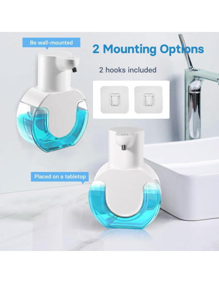 Paquete de 2 Dispensadores Automáticos de Jabón Espumoso VZZNN 420ml Paquete de 2 Dispensadores Automáticos de Jabón Espumoso VZZNN 420ml