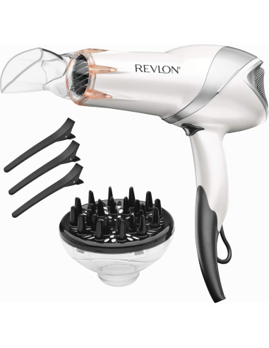 Secador de Pelo Infrarrojo Revlon 1875W + Cepillo Voluminizador