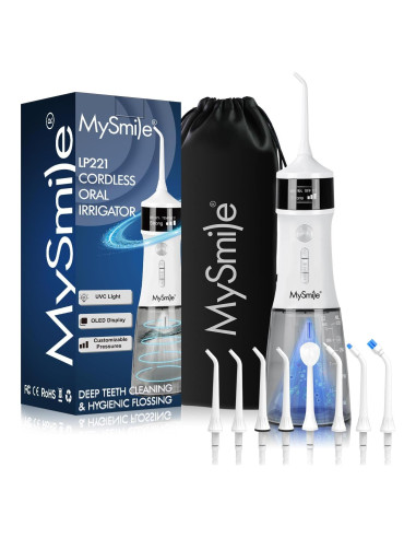 Irrigador Dental Inalámbrico MySmile LP221 335ML UVC OLED