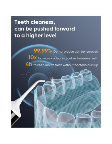 Irrigador Dental Inalámbrico MySmile LP221 335ML UVC OLED